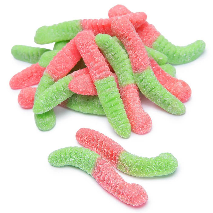 Trolli Sour Brite Crawlers Gummy Worms Candy - Watermelon: 3.75LB Box - Candy Warehouse