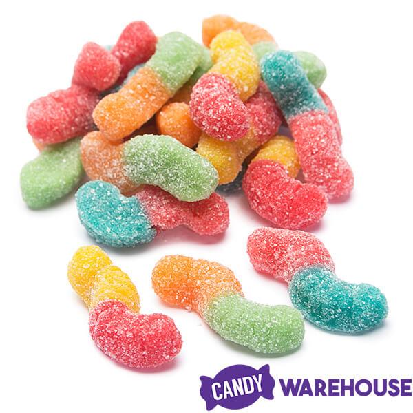 Trolli Sour Brite Crawlers Gummy Worms in Halloween Skull - Candy Warehouse