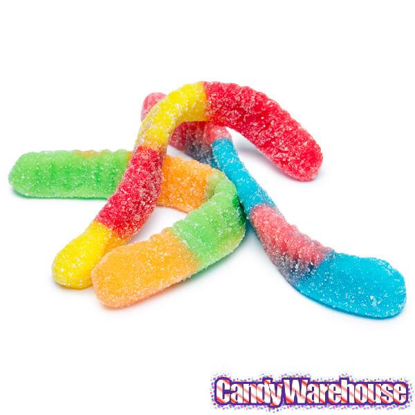 Trolli Sour Brite Crawlers Gummy Worms - Large: 63.5-Ounce Tub - Candy Warehouse