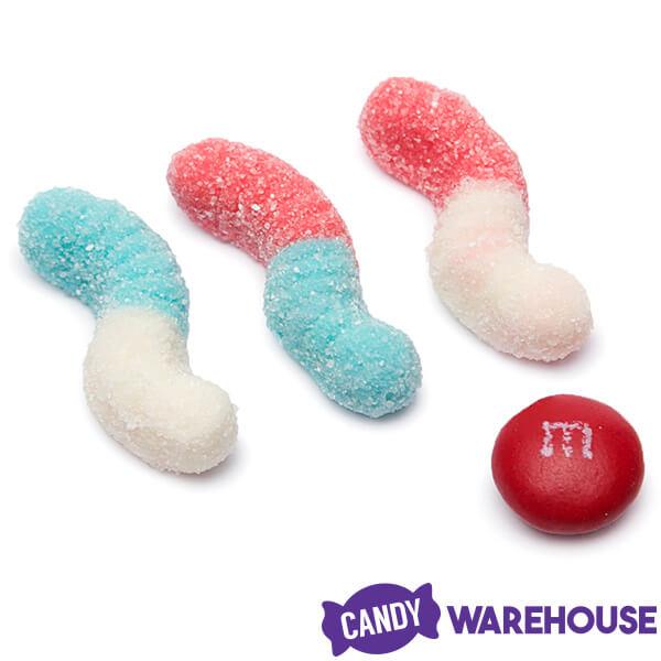 Trolli Sour Brite Crawlers Minis Gummy Worms - Red, White, and Awesome: 9-Ounce Bag - Candy Warehouse