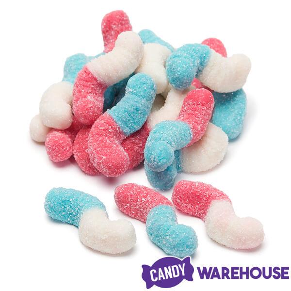 Trolli Sour Brite Crawlers Minis Gummy Worms - Red, White, and Awesome: 9-Ounce Bag - Candy Warehouse