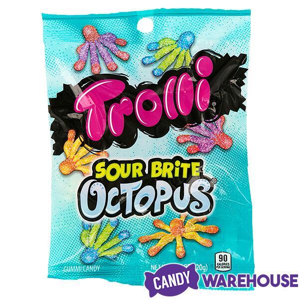 Trolli Sour Brite Gummy Octopus Candy: 3LB Box - Candy Warehouse