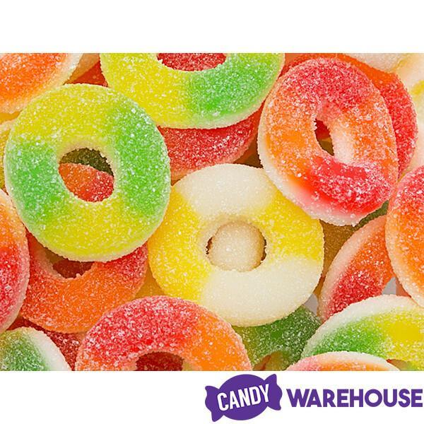 Trolli Tropic O's Assorted Gummy Rings Candy: 3LB Box - Candy Warehouse