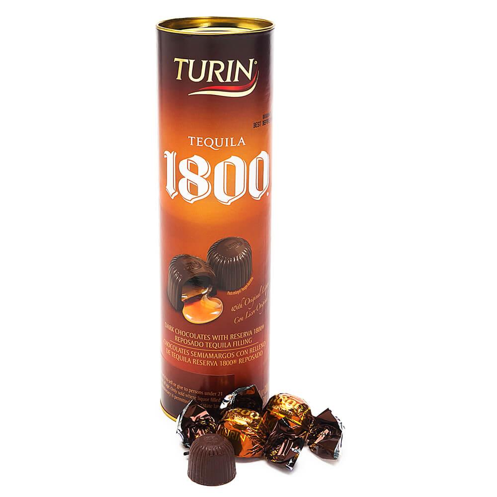 Turin 1800 Tequila Liquor Filled Chocolates: 20-Piece Tube - Candy Warehouse