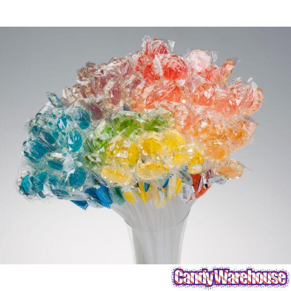 Twinkle Candy Sunflower Lollipops: 120-Piece Bag - Candy Warehouse