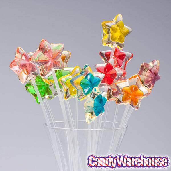 Twinkle Candy Two-Tone Star Lollipops: 120-Piece Bag - Candy Warehouse
