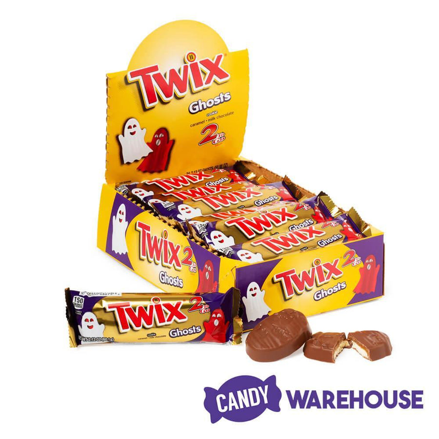 Twix Ghosts Halloween Candy Bars: 24-Piece Box - Candy Warehouse