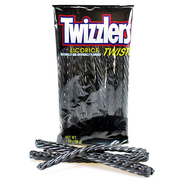 Twizzlers Black Licorice Twists: 5LB Case - Candy Warehouse