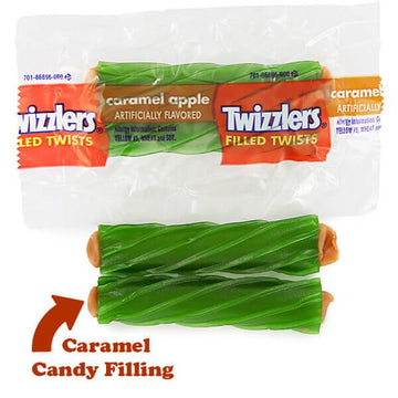 Twizzlers Caramel Apple Filled Licorice Twists: 20-Piece Bag - Candy Warehouse