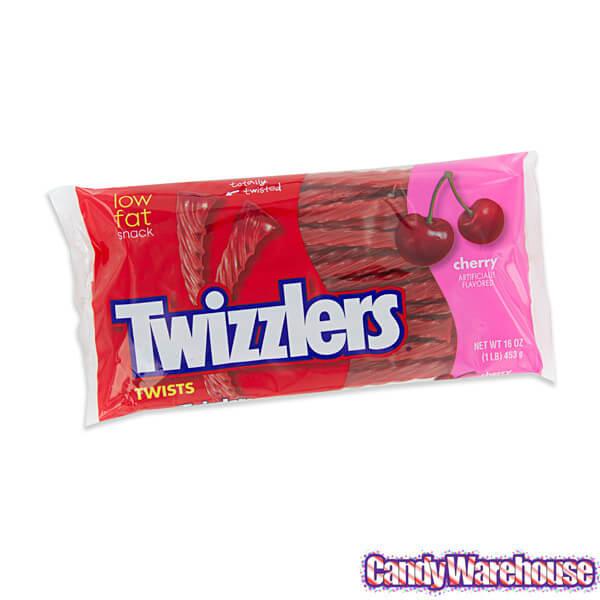 Twizzlers Cherry Licorice Twists: 16-Ounce Bag - Candy Warehouse