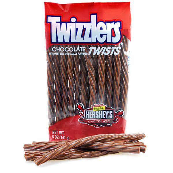 Twizzlers Chocolate Licorice Twists: 3.75LB Case - Candy Warehouse