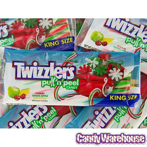Twizzler Rope Twizzlers Christmas Licorice Twists King Size Packs: 15-Piece Box ...