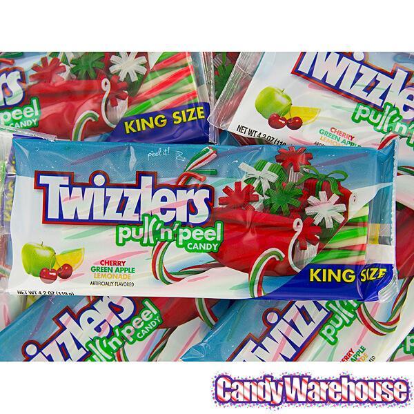 Twizzlers Christmas Licorice Twists King Size Packs: 15-Piece Box - Candy Warehouse