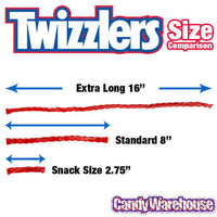 Twizzlers Extra Long Strawberry Licorice Twists: 40-Piece Bag - Candy Warehouse