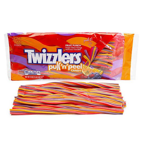 Twizzlers Fruit Punch Pull-n-Peel Licorice Twists: 19-Ounce Bag - Candy Warehouse