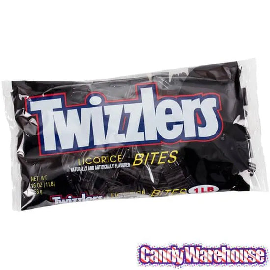 Twizzlers Licorice Bites Black 16Ounce Bag Candy Warehouse
