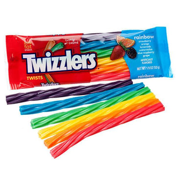 Twizzlers Rainbow Licorice Twists Packs: 18-Piece Box - Candy Warehouse