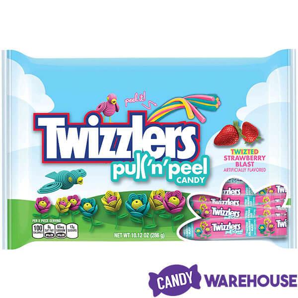 Twizzlers Strawberry Blast Pull-n-Peel Licorice Twists: 10.12-Ounce Bag - Candy Warehouse