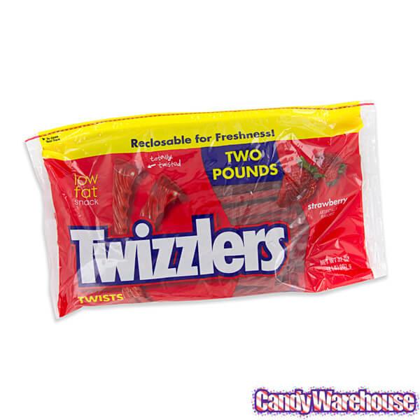 Twizzlers Strawberry Licorice Twists: 32-Ounce Reclosable Bag - Candy Warehouse