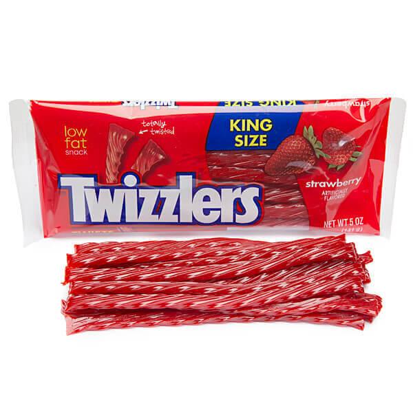 Twizzlers Strawberry Licorice Twists King Size Packs: 15-Piece Box - Candy Warehouse
