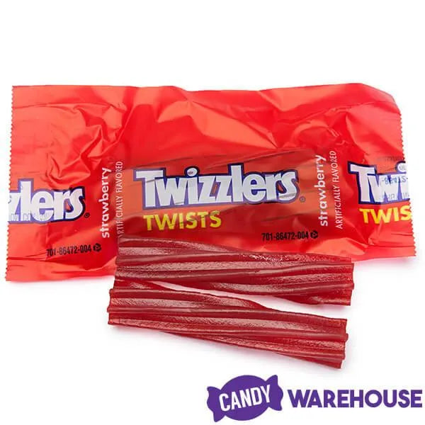 Twizzlers Strawberry Twists Snack Size Packs 65Piece Bag Candy