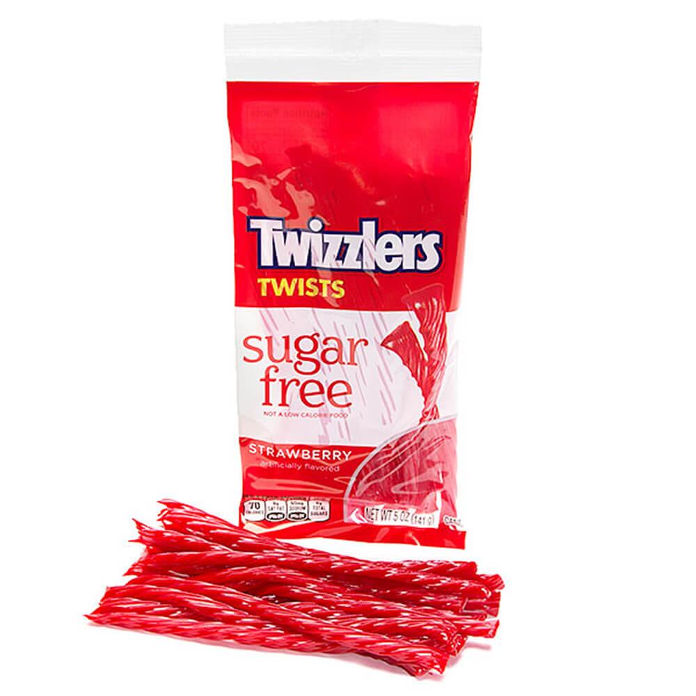 Twizzlers Sugar Free Strawberry Licorice Twists: 3.75LB Case - Candy Warehouse