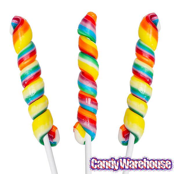 Unicorn Pops 0.4-Ounce Twist Suckers - Rainbow: 48-Piece Box - Candy Warehouse