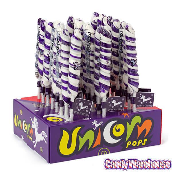 Unicorn Pops 0.9-Ounce Twist Suckers - Purple: 24-Piece Display - Candy Warehouse