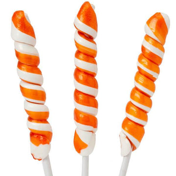 Unicorn Pops Twist Suckers - Orange: 24-Piece Jar - Candy Warehouse