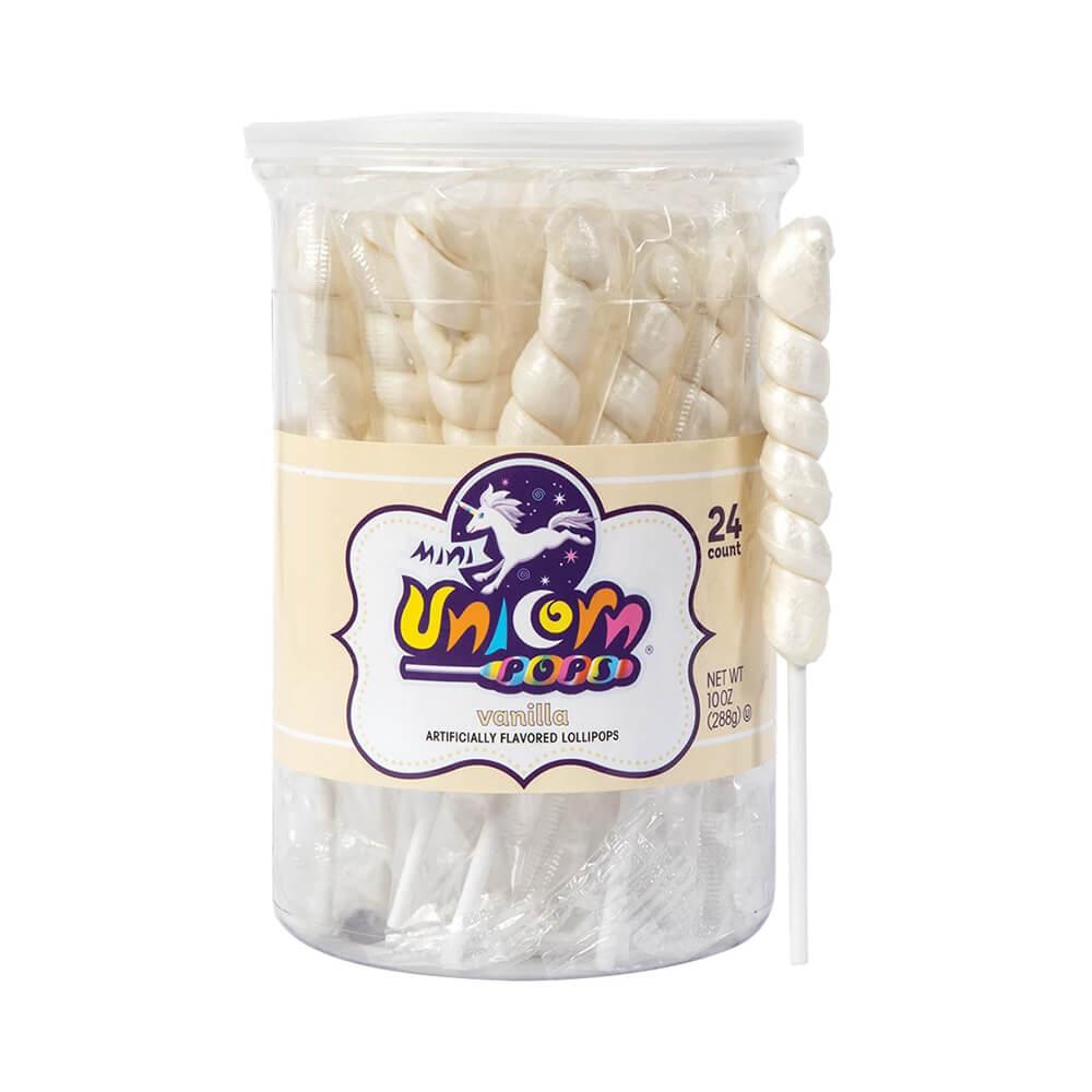 Unicorn Pops Twist Suckers - White: 24-Piece Jar - Candy Warehouse