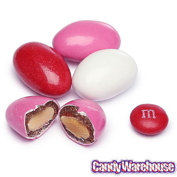 Valentine Chocolate Jordan Almonds: 2LB Bag - Candy Warehouse