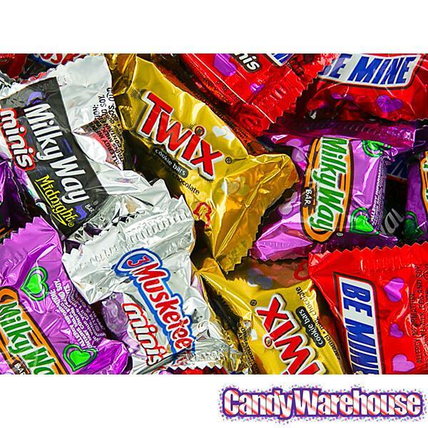 Valentine Chocolate Minis Mix: 70-Piece Bag - Candy Warehouse