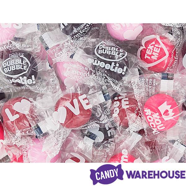 Valentine Conversation Gumballs Dubble Bubble Bubblegum: 50-Piece Bag - Candy Warehouse