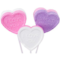 Valentine Conversation Heart Lollipops: 46-Piece Box - Candy Warehouse