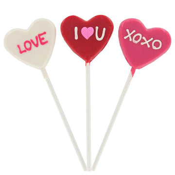 Valentine Hard Candy Lollipops: 18-Piece Box - Candy Warehouse