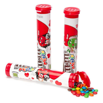 Valentine M&M's Minis Candy Mega Tubes: 24-Piece Box - Candy Warehouse