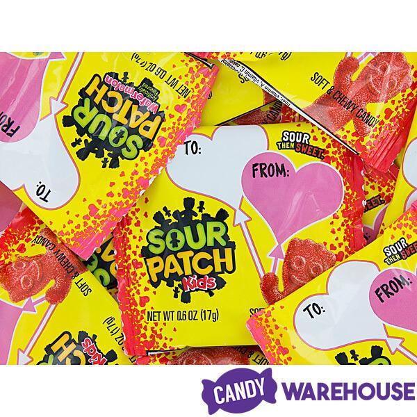 Valentine Sour Patch Candy Treat Size Packs: 40-Piece Bag - Candy Warehouse