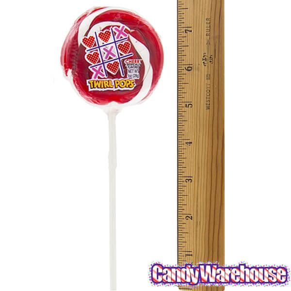 Valentine Twirl Pops 1-Ounce Swirl Lollipops: 36-Piece Display - Candy Warehouse