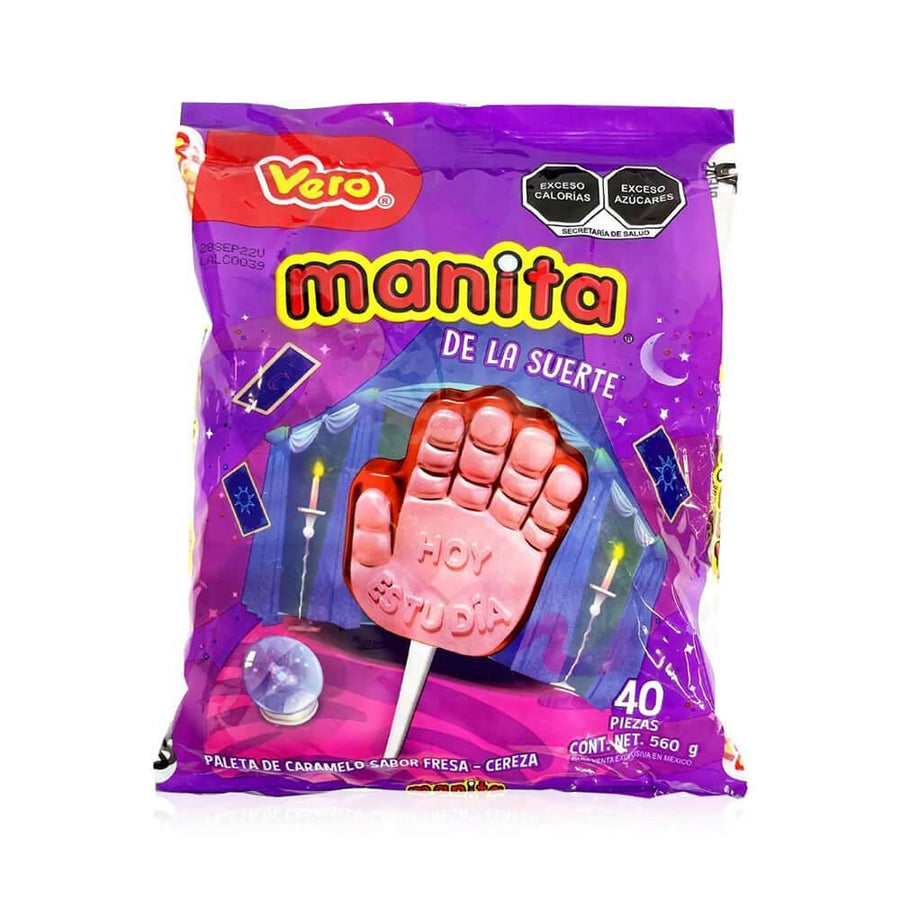 Vero Paleta Manita De La Suerte Lollipops: 40-Piece Bag - Candy Warehouse