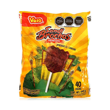 Vero Sandi Brochas Prendidas Lollipops: 40-Piece Bag - Candy Warehouse