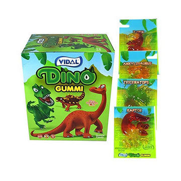 Vidal Dino Gummies 4-Packs: 18-Piece Box - Candy Warehouse