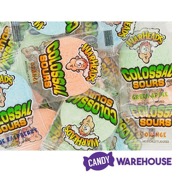WarHeads Colossal Sours Candy Packs: 2LB Bag - Candy Warehouse