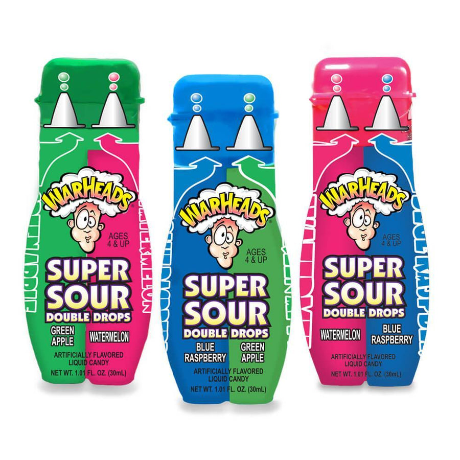 WarHeads Double Drops Super Sour Liquid Candy Dispensers: 24-Piece Box - Candy Warehouse