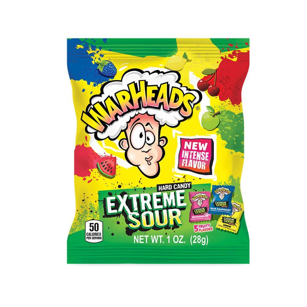 WarHeads Extreme Sour Hard Candy 1-Ounce Packs: 12-Piece Box - Candy Warehouse
