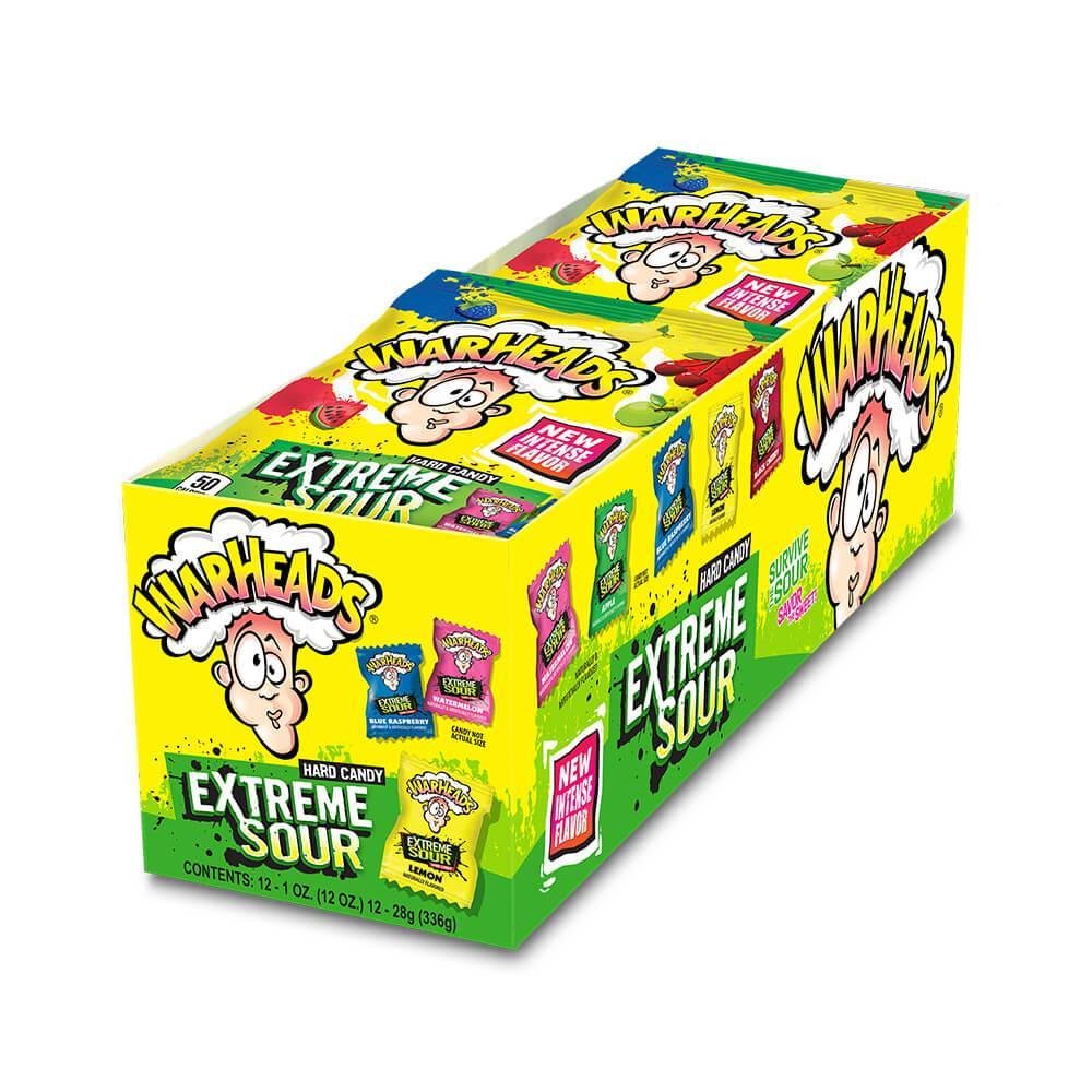 WarHeads Extreme Sour Hard Candy 1-Ounce Packs: 12-Piece Box - Candy Warehouse