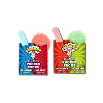 WarHeads Sour Dippin' Pucker Candy Packs: 120-Piece Box - Candy Warehouse