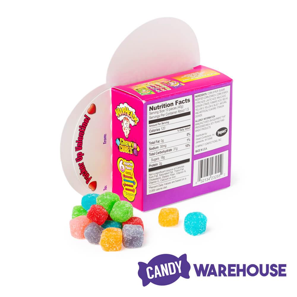 Warheads Valentines Day Chewy Cubes: 12-Piece Box - Candy Warehouse