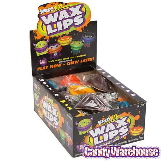 Wax Lips Halloween Candy 24Piece Box Candy Warehouse