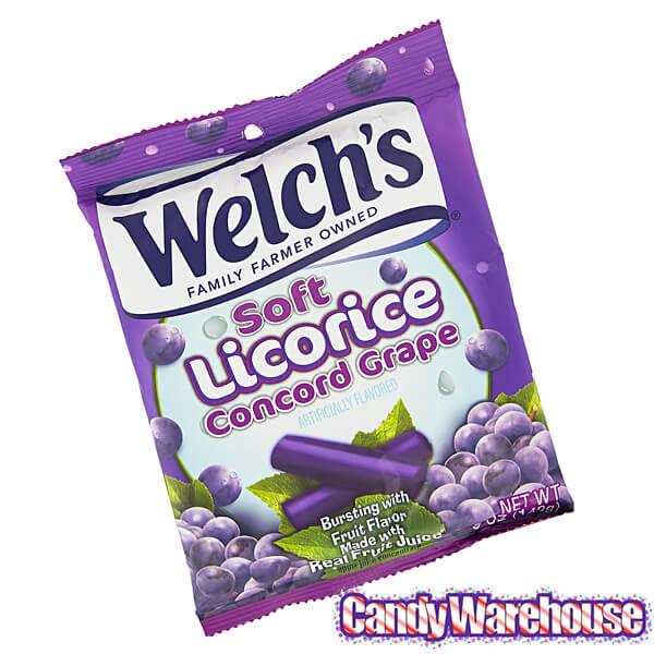 Welch's Soft Licorice Bites 5-Ounce Packs - Grape: 12-Piece Display - Candy Warehouse