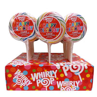 Whirly Pop 1.5-Ounce Swirl Suckers - Birthday Cake: 24-Piece Display